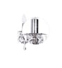 Groove Brass and Crystal Candle Wall Light (Silver)