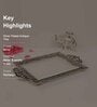 Silver Brass Traditional Ractangle  Serving Tray