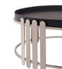 Classic Silver and Black Metal Cake Stand