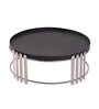 Classic Silver and Black Metal Cake Stand