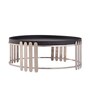 Classic Silver and Black Metal Cake Stand