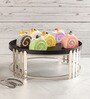 Classic Silver and Black Metal Cake Stand
