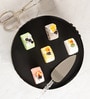 Classic Silver and Black Metal Cake Stand