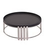 Classic Silver and Black Metal Cake Stand