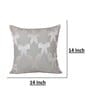 Silver Traditional Ethnic Cotton 14 x 14 Inches Cushion Cover