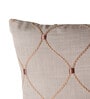 Silver Cotton Geometric 16x16 inches Cushion Cover 