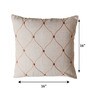 Silver Cotton Geometric 16x16 inches Cushion Cover 