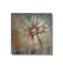 Silver Daisy Floral Embossed Original On Canvas Painting
