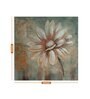 Silver Daisy Floral Embossed Original On Canvas Painting