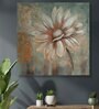 Silver Daisy Floral Embossed Original On Canvas Painting