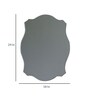 Glass Abstract Wall Mirror in Silver colour
