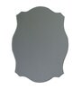 Glass Abstract Wall Mirror in Silver colour