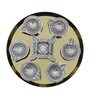 Silver Diya Set With Thali For Decor And Pooja Set Of 8