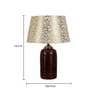 Ravenna Silver Fabric Shade Night Lamp With Teracotta Base