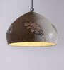Silver Feather Cement Single Hanging Light