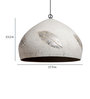 Silver Feather Cement Single Hanging Light