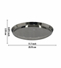 Silver Finish Modern Steel Pooja Thali