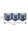 Silver Floral Polyester Velvet 5 Seater Sofa Cover
