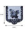 Silver Floral Polyester Velvet 5 Seater Sofa Cover