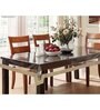 Silver Florals 1 Pc PVC 6 Seater Embellished Dining Table Cover