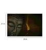 Buddha In Silver Canvas Framed Art Print (33 x 21 Inches)