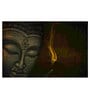 Buddha In Silver Canvas Framed Art Print (33 x 21 Inches)