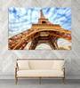 Tower In Silver Canvas Framed Art Print (33 x 21 Inches)