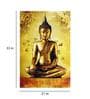 Buddha In Gold Canvas Framed Art Print (33 x 21 Inches)