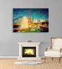 Tower In blue Canvas Framed Art Print (33 x 21 Inches)