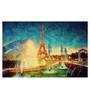 Tower In blue Canvas Framed Art Print (33 x 21 Inches)