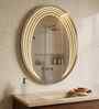 Silver Frameless LED Oval Wall Mirror 24 X 30 In