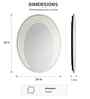 Silver Frameless LED Oval Wall Mirror 24 X 30 In