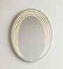 Silver Frameless LED Oval Wall Mirror 24 X 30 In