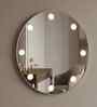 Silver Frameless Round Vanity Mirror With Lights 30 X 30 In