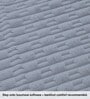 Silver Geometric Polyester Blend 4 X 6 Feet Machine Made Carpet