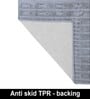 Silver Geometric Polyester Blend 4 X 6 Feet Machine Made Carpet
