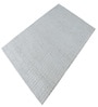 Silver Geometric Wool And Cotton 7 X 5 Feet Hand Tufted Carpet