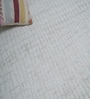 Silver Geometric Wool And Cotton 7 X 5 Feet Hand Tufted Carpet