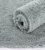 Silver Solidal Microfiber 3 x 5 Feet Machine Made Carpet