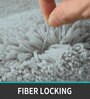 Silver Solidal Microfiber 3 x 5 Feet Machine Made Carpet