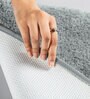 Silver Solidal Microfiber 3 x 5 Feet Machine Made Carpet