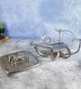 Silver Glass  & Aluminium 12 Inch Appetizer Platters