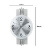 Silver Glass Framed Analog Wall Clock