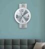 Silver Glass Framed Analog Wall Clock