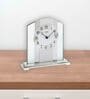 Silver Glass Framed Analog Wall Clock
