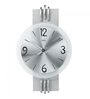 Silver Glass Framed Analog Wall Clock