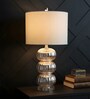 Silver Glass Orion Silver Glow glass Lamp