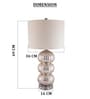 Silver Glass Orion Silver Glow glass Lamp