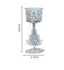 Decorative Silver Glass Set Of 4 Votive Tealight Candle Holder With Stand
