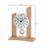Silver & White Glass Table Clock